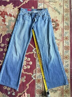 AG Adriano Goldshmied Women's Light Blue Wide-Leg Jeans